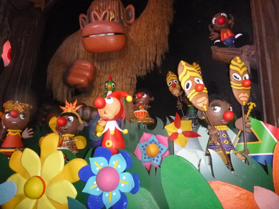 Een scène in Carnaval Festival op een oudere foto